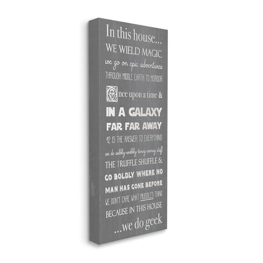 Stupell Industries In This House Phrase Family Movie Night Quotes Canvas Wall Art
